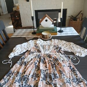 Free People Foral and Bird Print Dress NWOT SIZE Xs